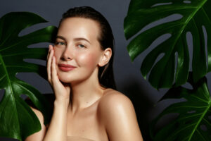 Woman with fresh, glowing skin from laser skin resurfacing in East Greenwich, RI